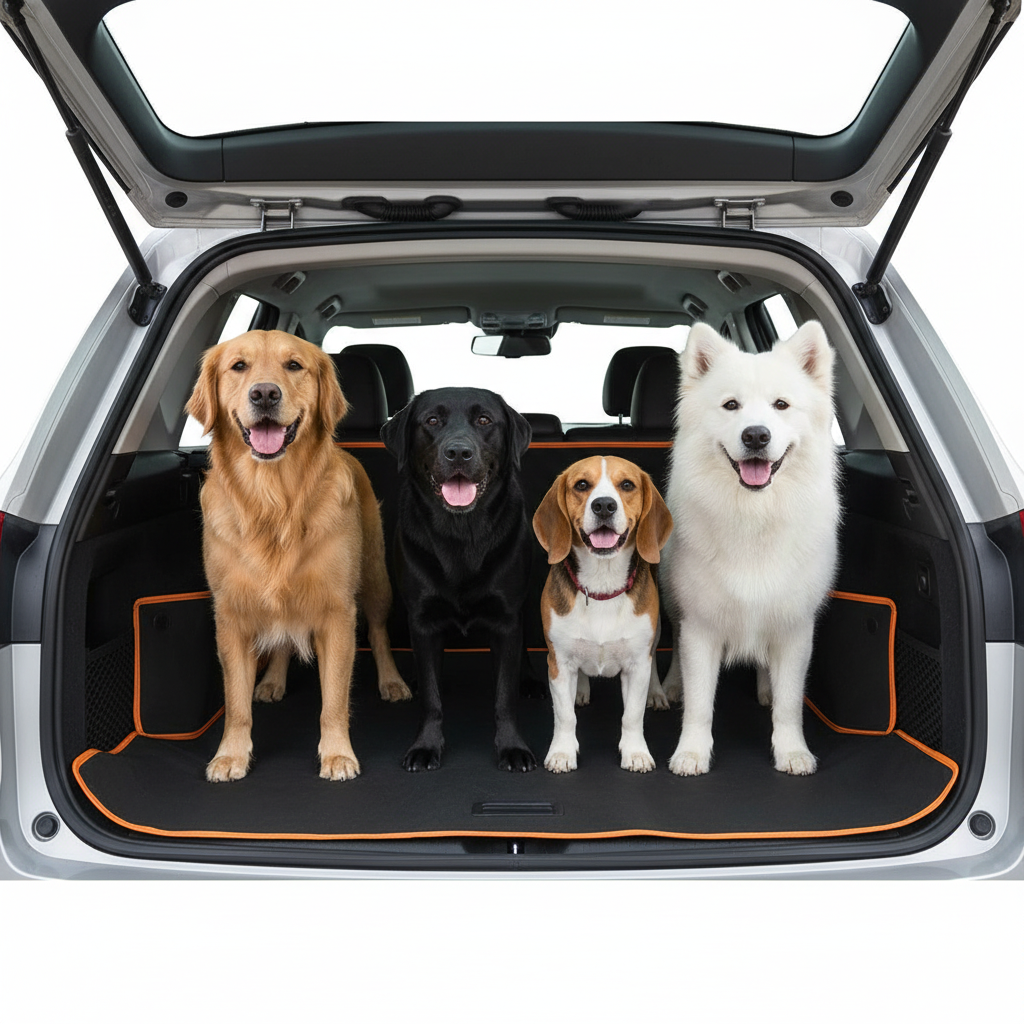 Multi-dog lifestyle — white bg